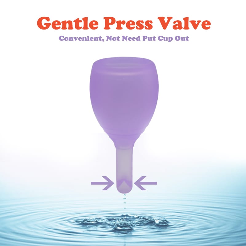 menstrual cup with valve